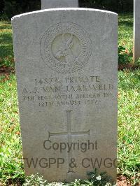 Dar Es Salaam War Cemetery - Van Jaarsveld, A J